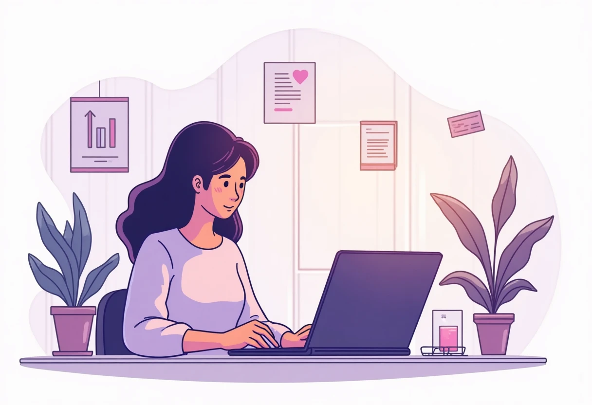 Freelancer in a home office