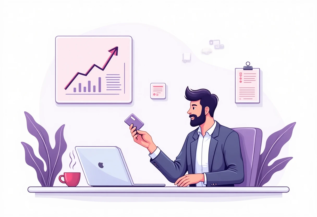 Comparing loan options at a desk