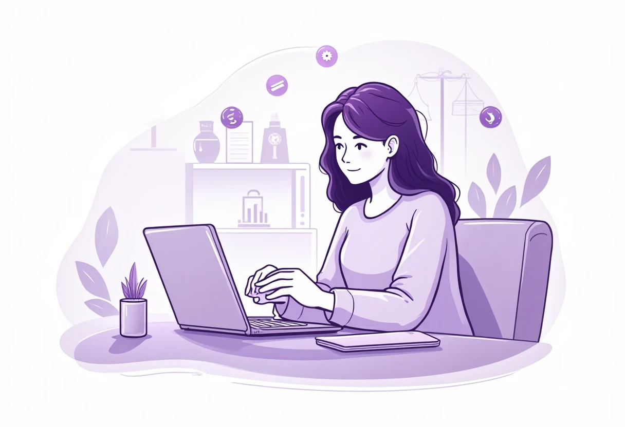 mujer buscando préstamos con fintonic