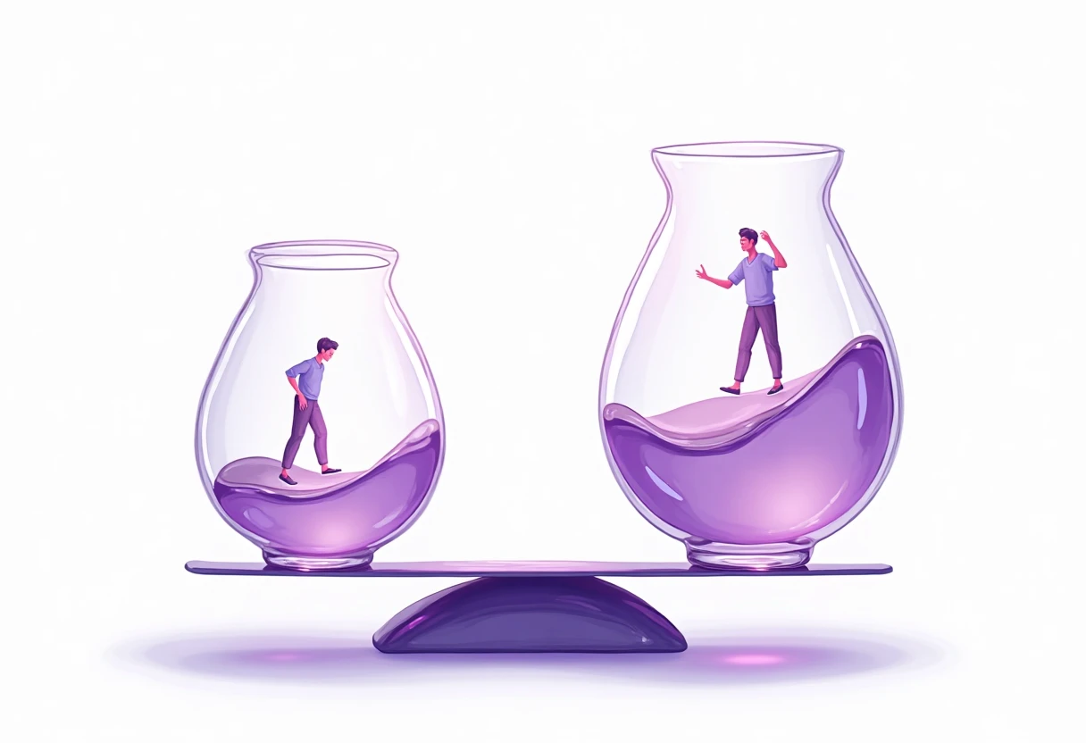 Ilustración abstracta de opciones financieras