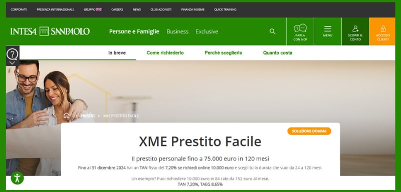 Intesa Sanpaolo XME Prestito Facile